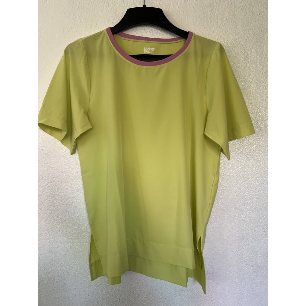 LANDS' END Size M(10-12)Elbow Sleeve 365 Tee shirt pullover
